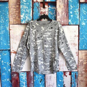 Women's Carbon Longer Length Crew Neck Woven Long Sleeve XLARGE Gray